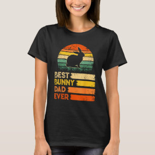 Retro  Beste Konijntje Papa Ooit Dieren T-shirt
