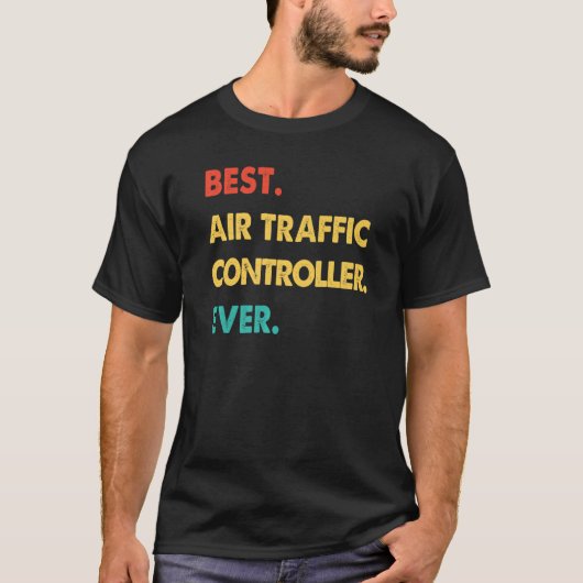 Retro Beste luchtverkeersleider ooit T-shirt (Voorkant)