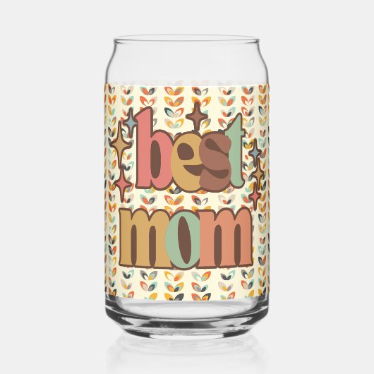 Retro Beste Mam Blikvorm Glas (Achterkant)