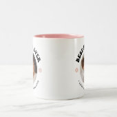 Retro Beste Mam Ooit | Foto Tweekleurige Koffiemok (Center)