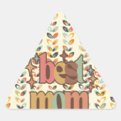  Retro Beste Mam Sticker (Voorkant)