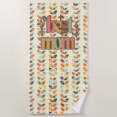  Retro Beste Mam Strandlaken (Voorkant)