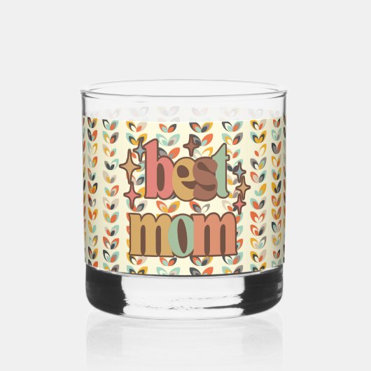 Retro Beste Mam Whisky Glas (Voorkant)