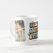 Retro Beste mama ooit 2 Foto Koffiemok (Voorkant links)