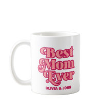 Retro Beste Mama Ooit Roze Groovy Moederdag Gift
