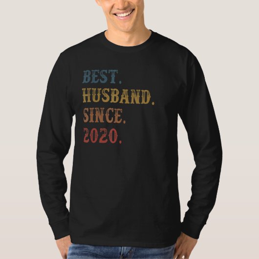 Retro Beste man sinds 2020 2e bruiloftsanimatie T-shirt (Voorkant)