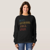 Retro Beste man sinds 2020 2e bruiloftsanimatie Trui (Voorkant volledig)
