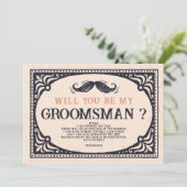 Retro  Beste Man Voorstel Kaart (Staand voorkant)