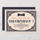 Retro Beste Man Voorstel Kaart (Voorkant / Achterkant)