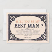 Retro Beste Man Voorstel Kaart (Voorkant)