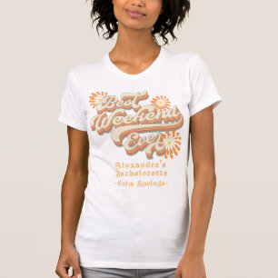 Retro Beste Meisje's Weekend Ever 70s Bachelorette T-shirt