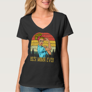 Retro  Beste Mima ooit Trots Oma Life Mo T-shirt
