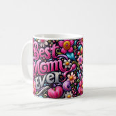 Retro Beste Moeder Ooit Koffiemok (Voorkant links)