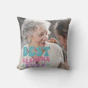 Retro Beste Oma Ooit Gepersonaliseerde Foto Kussen