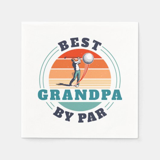 Retro Beste Opa Door Par Vaderdag Servet (Voorkant)