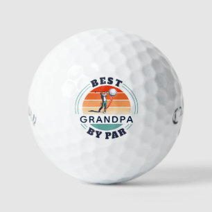 Retro Beste opa op de dag van de Aangepaste vaders Golfballen