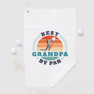 Retro Beste opa op de dag van de Aangepaste vaders Golfhanddoek