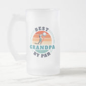 Retro Beste opa op de dag van de Aangepaste vaders Matglas Bierpul (Links)