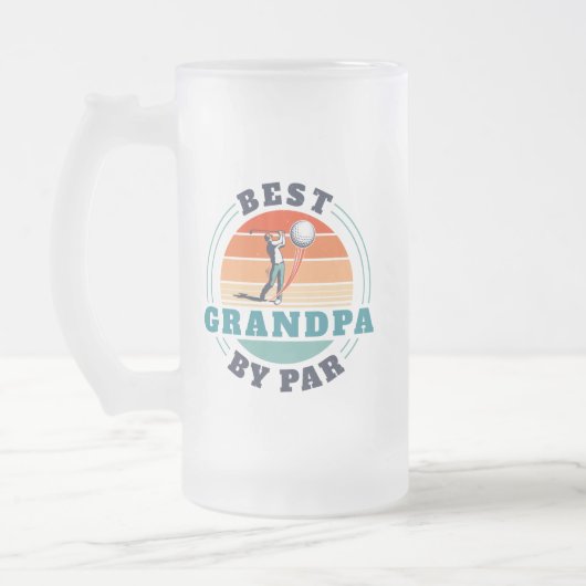 Retro Beste opa op de dag van de Aangepaste vaders Matglas Bierpul (Links)