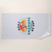 Retro Beste opa op de dag van de Aangepaste vaders Strandlaken (Voorkant)
