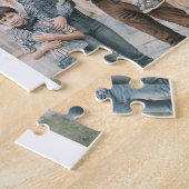 Retro Beste Papa Ooit Aangepaste Foto Collage Legpuzzel (Zijkant)