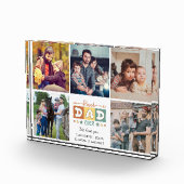 Retro Beste Papa Ooit Aangepaste Foto Collage Plaq (Rechts)