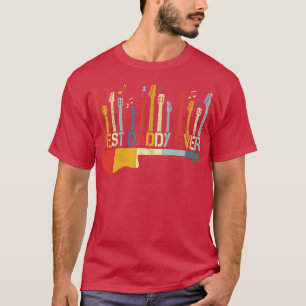 Retro Beste Papa ooit Guitar Lover Guitari T-shirt