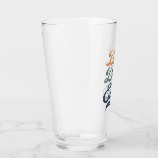 Retro Beste Papa Ooit Vaderdag Kinderen Naam Glas (Rechts)