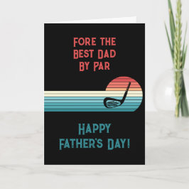 Retro Beste Papa Par Golf Thema Vaderdag Feestdagen Kaart