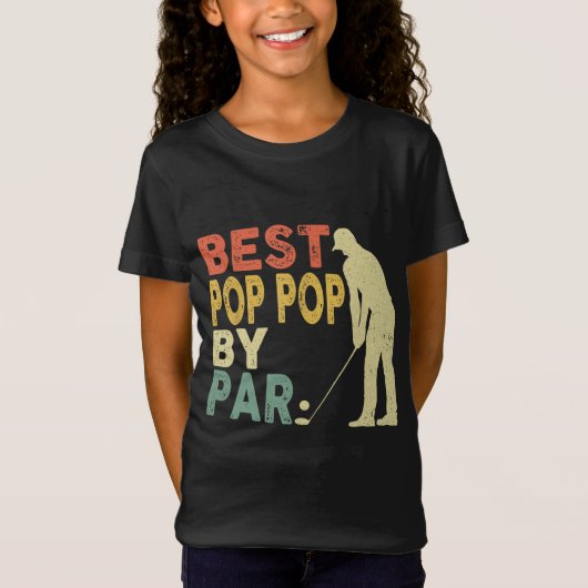 Retro beste Pop Pop door Par Golf vaders Da T-shirt (Voorkant)
