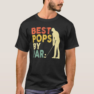 Retro beste Poppen met Par Golf Vaderdag F T-shirt
