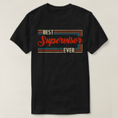 Retro Beste Supervisor Ooit Werelden Grootst T-shirt (Design voorkant)