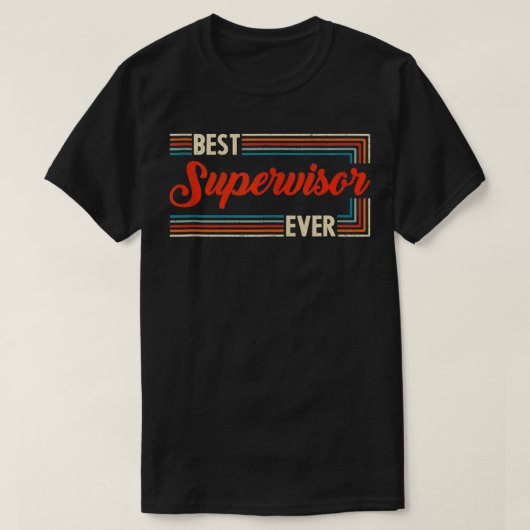  Retro Beste Supervisor Ooit Werelden Grootst T-shirt (Design voorkant)