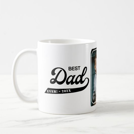 Retro beste vader ooit foto koffiemok (Links)