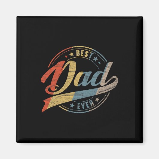 Retro beste vader ooit vader vader vader & #; magneet (Voorkant)
