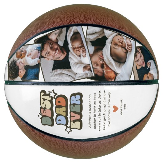 Retro Beste vader ooit vaderdag Basketbal (Voorkant)