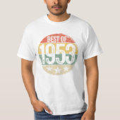 Retro Beste van 1953 Verjaardag T-shirt (Voorkant)