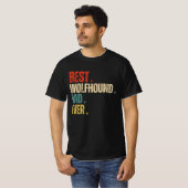 Retro  Beste Wolfhound Papa Ooit Grunge Grappig T-shirt (Voorkant volledig)