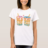 Retro Besteas Forever Bestie Tea Pun Schattigee Vr T-shirt (Voorkant)