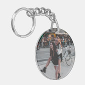 Retro Besties Fotovriendschap Sleutelhanger (Voorkant Links)