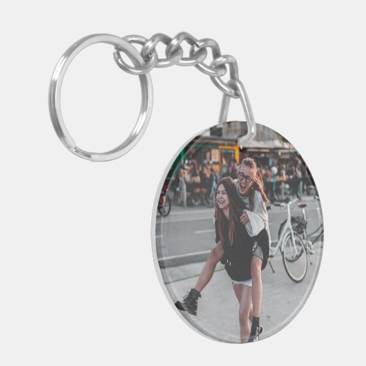 Retro Besties Fotovriendschap Sleutelhanger (Voorkant Links)