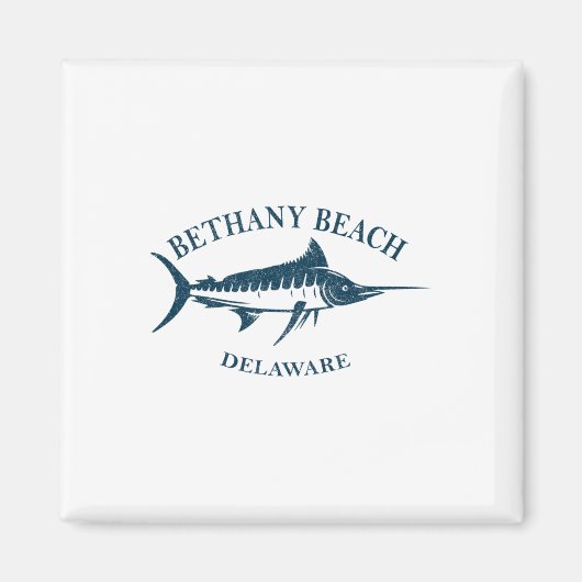 Retro Bethany Beach Delaware  Vissen Boati Magneet (Voorkant)