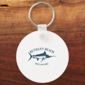 Retro Bethany Beach Delaware  Vissen Boati Sleutelhanger (Voorkant)