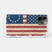 Retro Betsy Ross & 50-sterren vlag 2026 Semiquince Case-Mate iPhone Case (Achterkant (horizontaal))