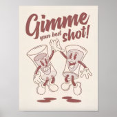Retro Beverage Print Shot Print Vintage Wine Illus (Voorkant)