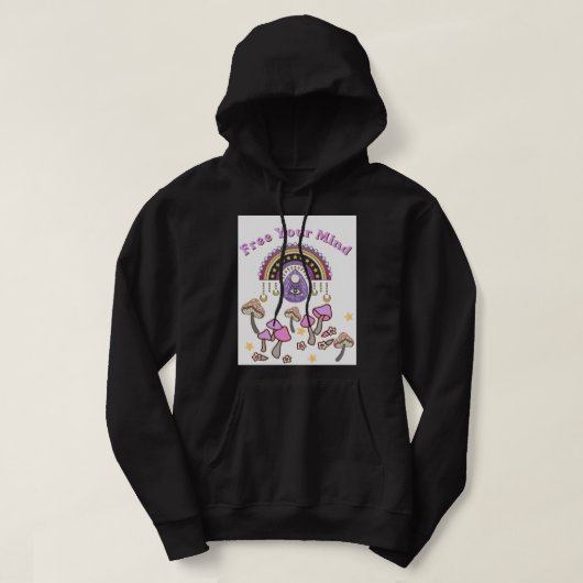 Retro Bevrijd Je Geest Hoodie (Design voorkant)