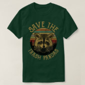 Retro  Bewaar de prullenbak Panda's Funny Raccoon T-shirt (Design voorkant)