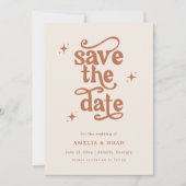 Retro Bewaar de uitnodiging voor de datum (Voorkant)