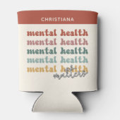 Retro bewustzijn Geestelijke Gezondheid Telt Blikjeskoeler (Achterkant)