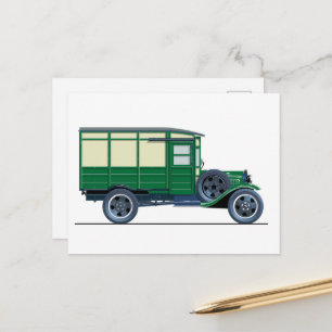 Retro bezorgwagen  briefkaart